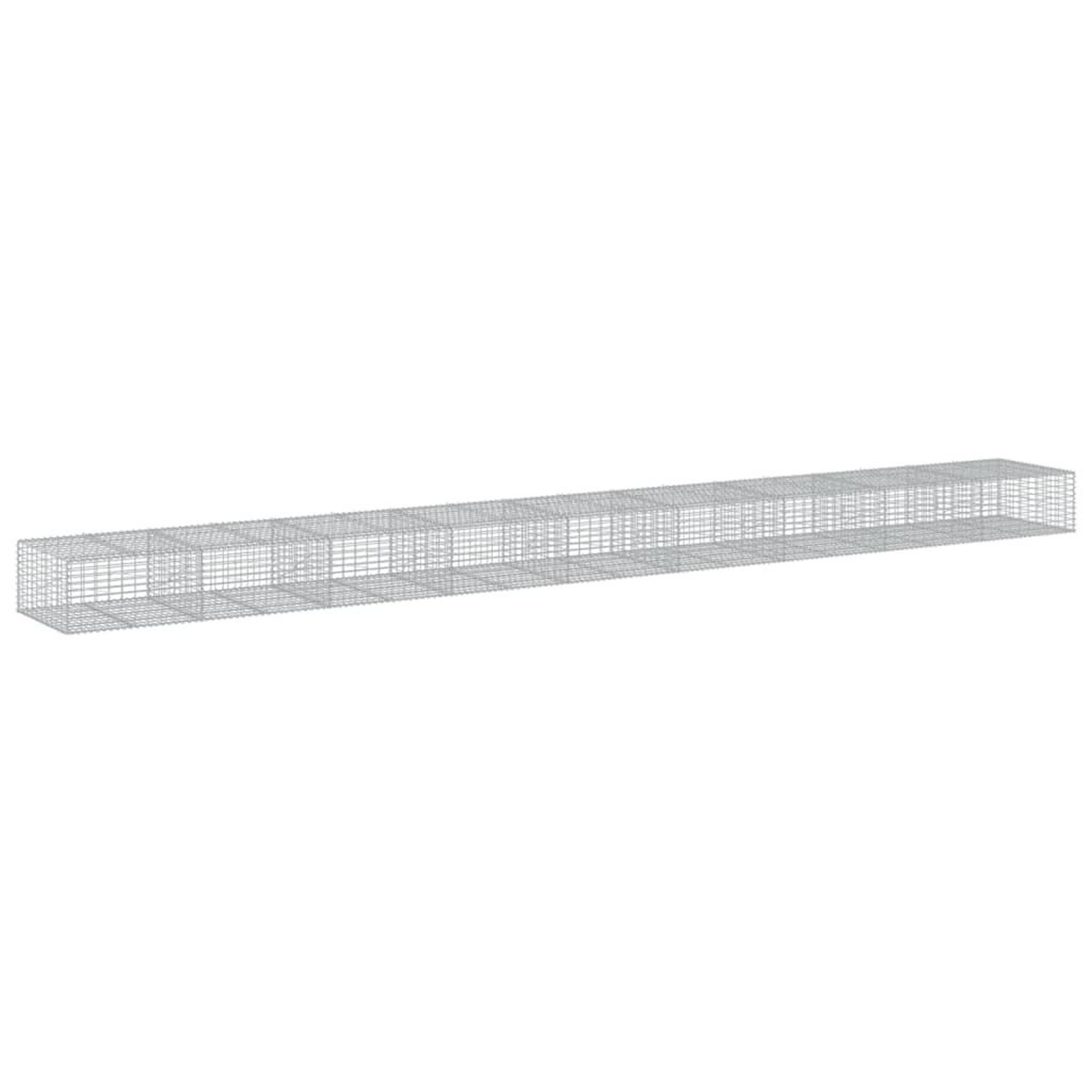 Voir la diapositive 2 : VIDAXL Panier gabion avec couvercle 900x100x50 cm fer galvanise