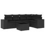 Voir la diapositive 2 : VIDAXL Salon de jardin 6 pcs avec coussins noir resine tressee