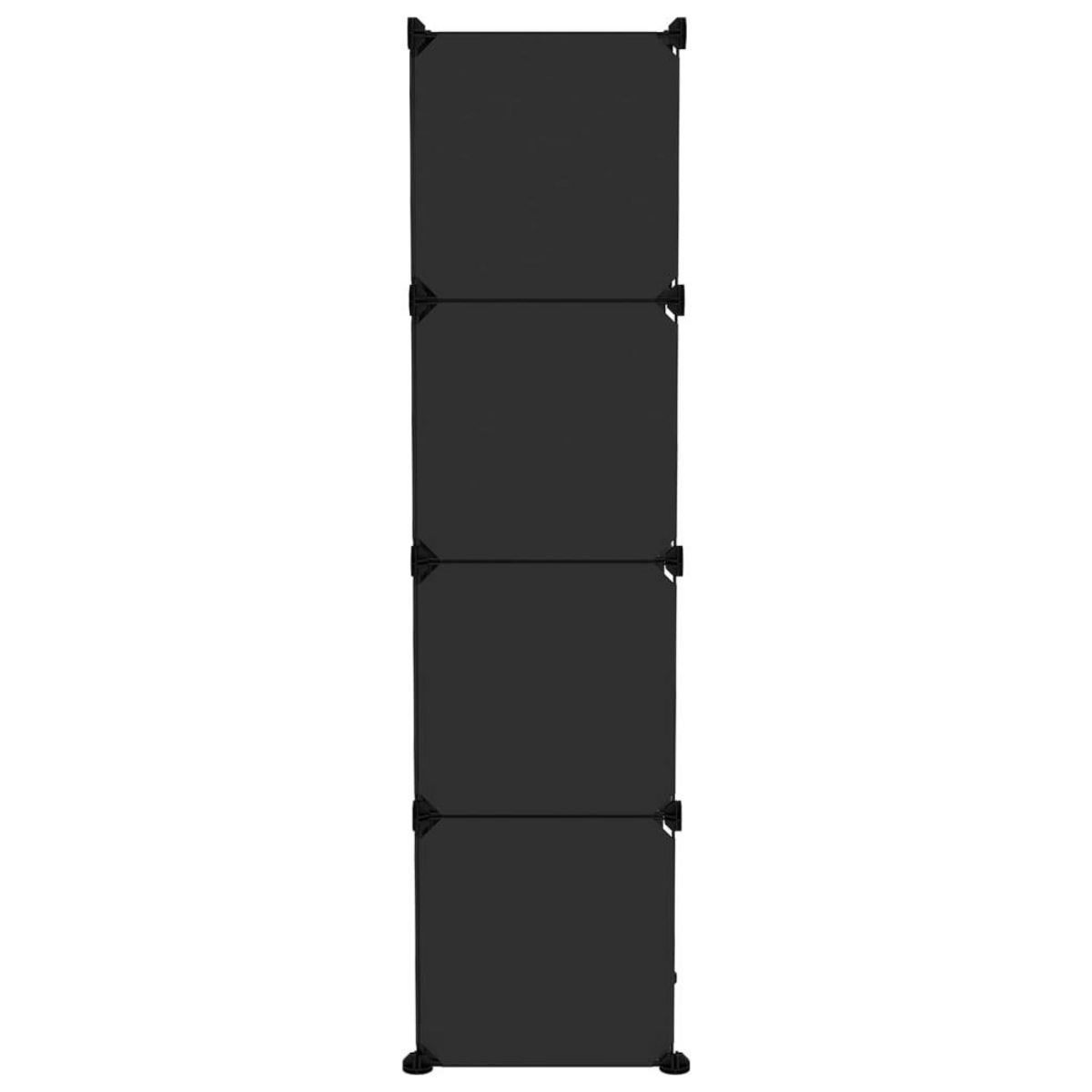 VIDAXL Cubes de rangement 12 pcs Noir PP