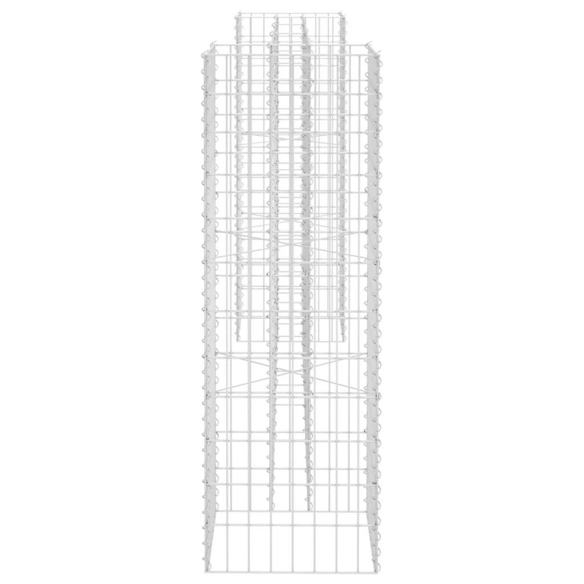 VIDAXL Jardiniere a gabion en H Fil d'acier 260x40x120 cm