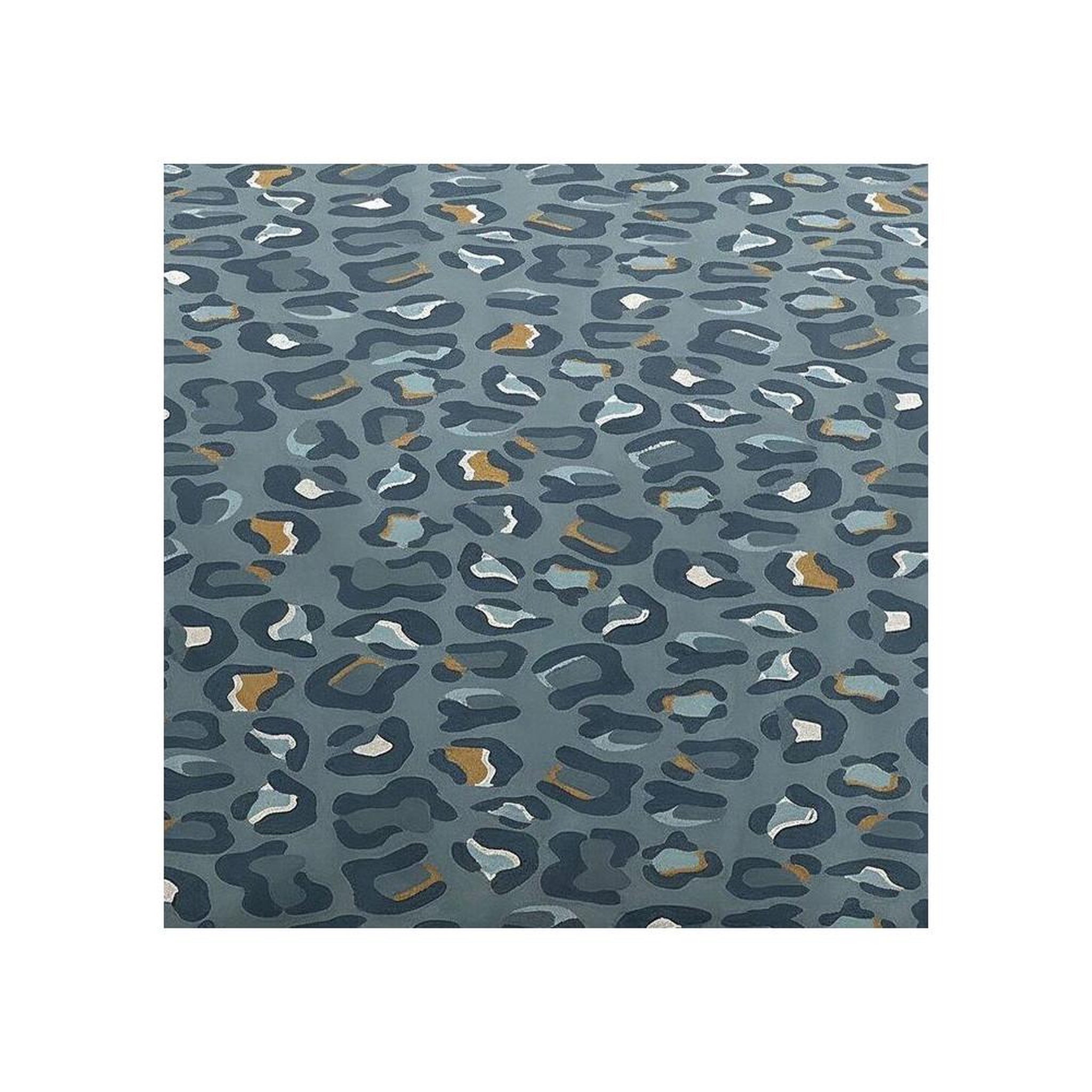 Voir la diapositive 3 : Today Parure de lit today sunshine coton imprimé léopard bleu, housse 240x260 avec 2 taies 63x63