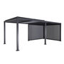 Voir la diapositive 2 : SWEEEK Pergola bioclimatique aluminium et acier 3x6m lames orientables + 2 stores 3m PALACE anthracite