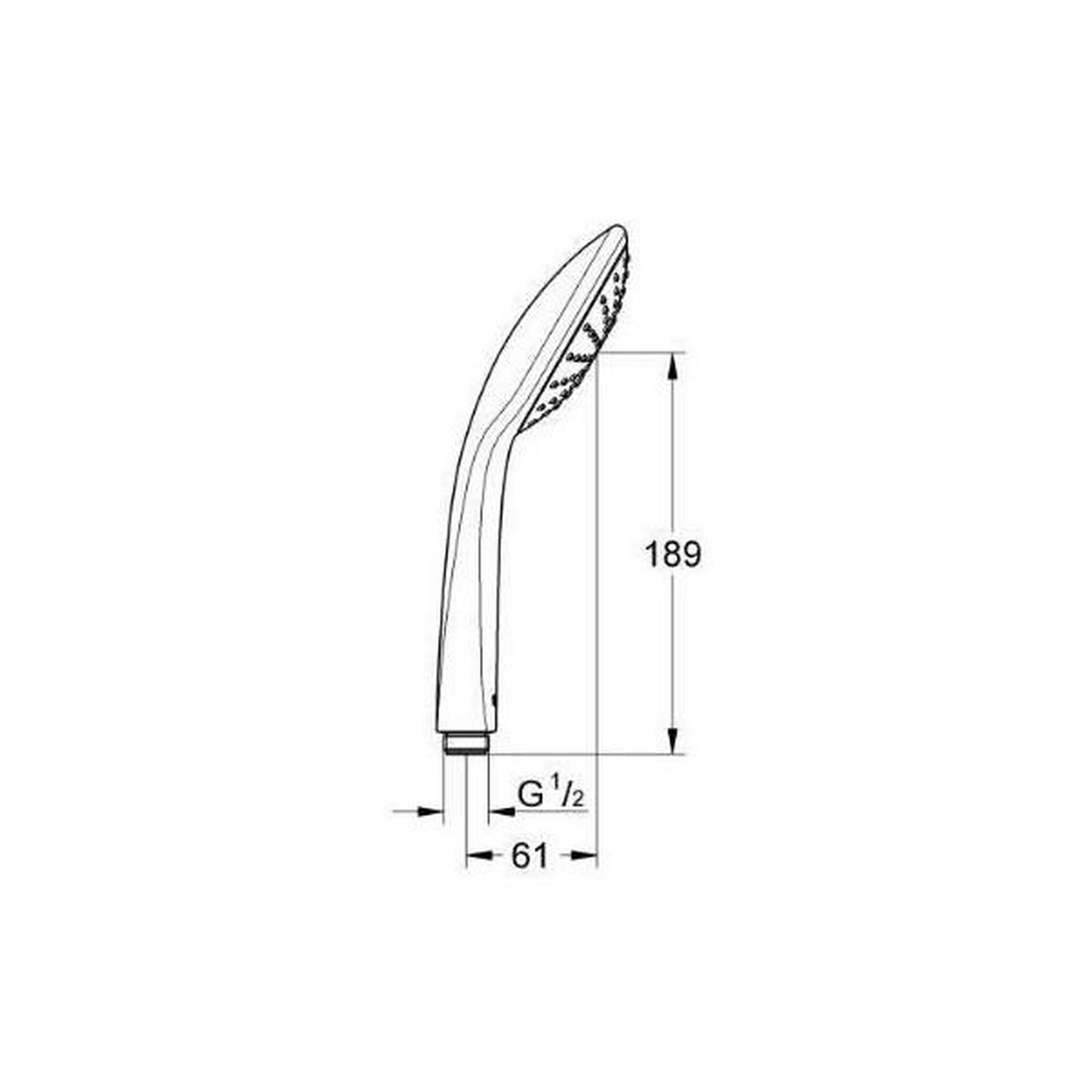 Voir la diapositive 2 : Grohe Douchette 1 jet - GROHE - Vitalio Joy 110 - EcoJoy - StarLight Chrome - Inner WaterGuide