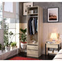 Voir la diapositive 2 : MARKET24 Dressing - Décor Chene - 2 tiroirs - 2 étageres - 1 tringle - L50 x P57 x H200 cm