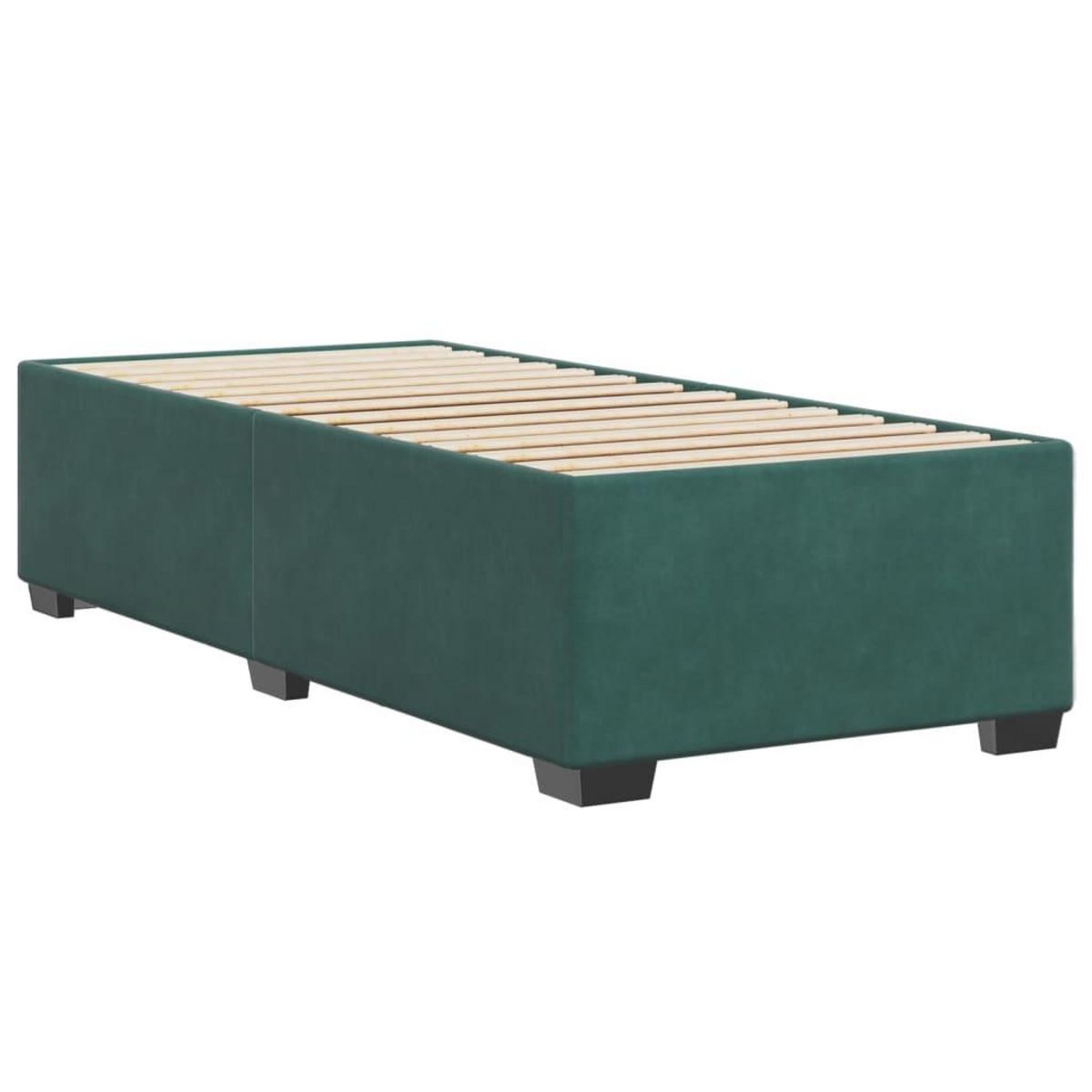 VIDAXL Cadre de lit sans matelas vert fonce 90x200 cm velours