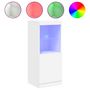 Voir la diapositive 2 : VIDAXL Buffet avec lumières LED blanc 41x37x100 cm