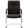 Voir la diapositive 2 : VIDAXL Chaise de bureau cantilever Noir Similicuir