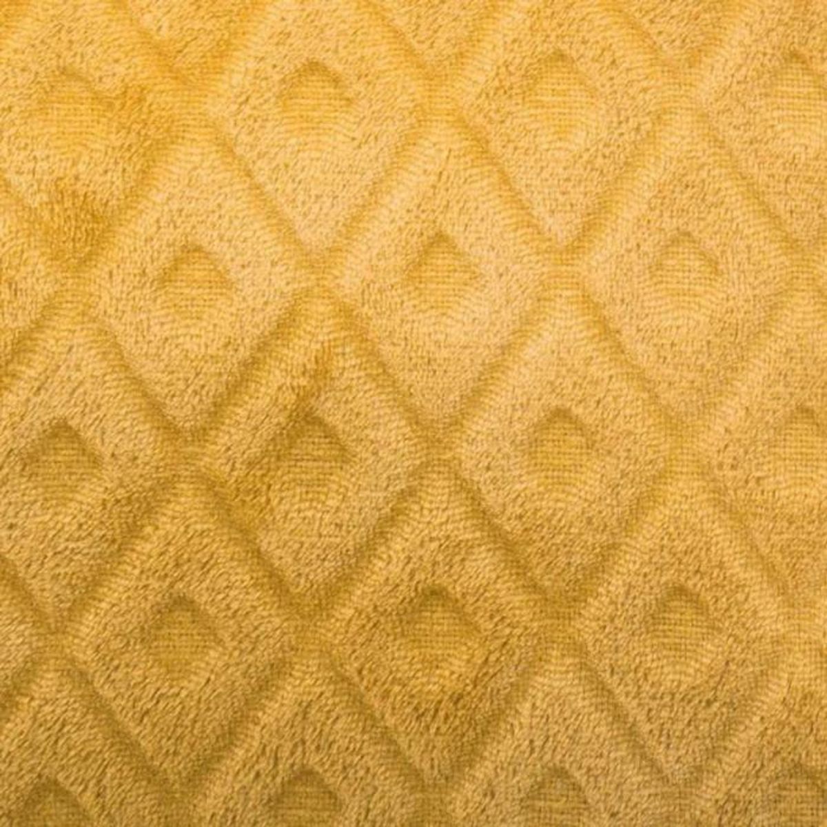 ATMOSPHERA Coussin Déhoussable  Losange 3D  40x40cm Ocre