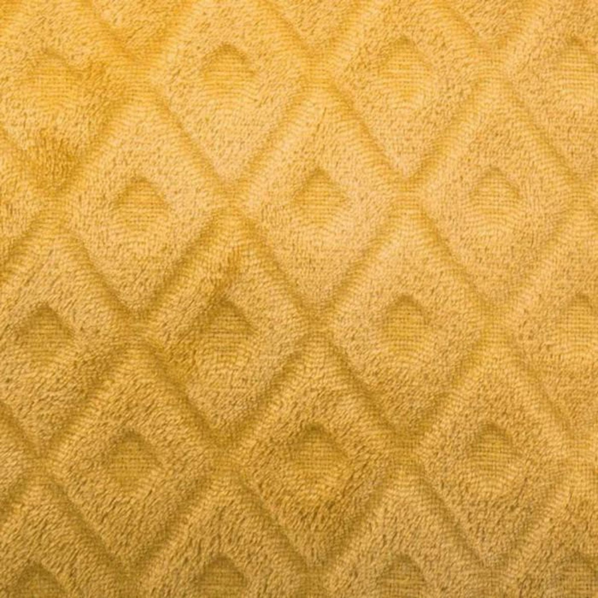 ATMOSPHERA Coussin Déhoussable  Losange 3D  40x40cm Ocre