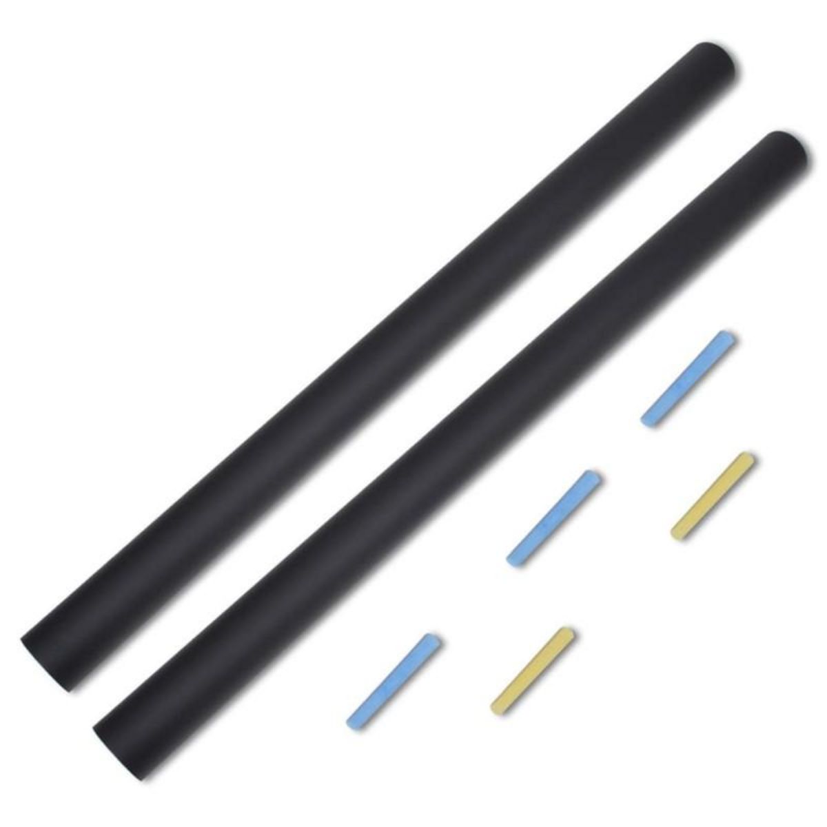 VIDAXL Tableau noir autocollant mural 0,45x2 m 2 rouleaux avec craies