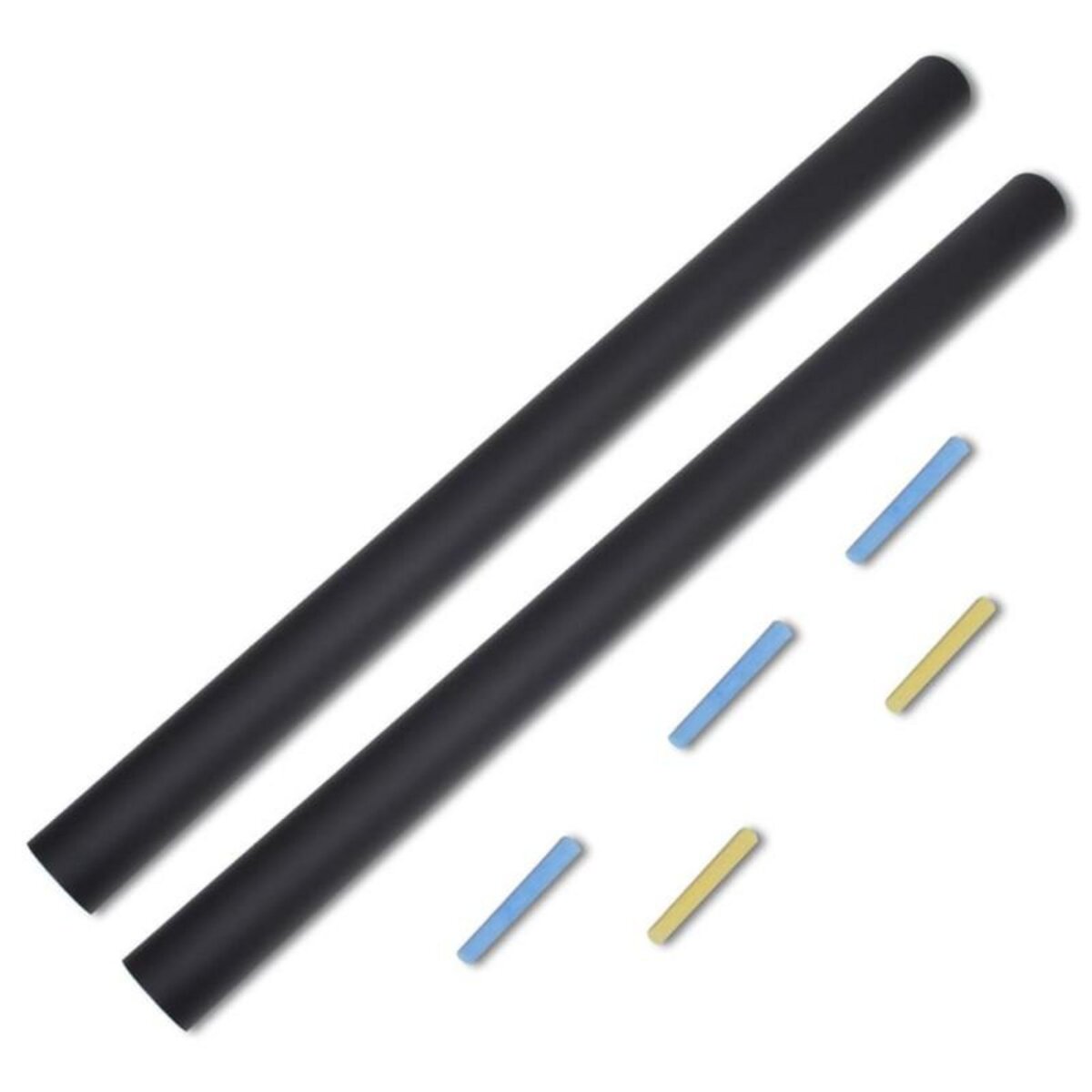 VIDAXL Tableau noir autocollant mural 0,45x2 m 2 rouleaux avec craies