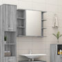 Voir la diapositive 1 : VIDAXL Armoire a miroir de salle de bain Sonoma gris 80x20,5x64cm Bois