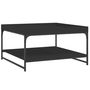 Voir la diapositive 2 : VIDAXL Table basse noir 80x80x45 cm bois d ingénierie et fer