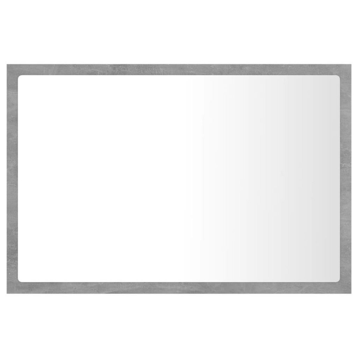 VIDAXL Miroir a LED de salle de bain Gris beton 60x8,5x37 cm Acrylique