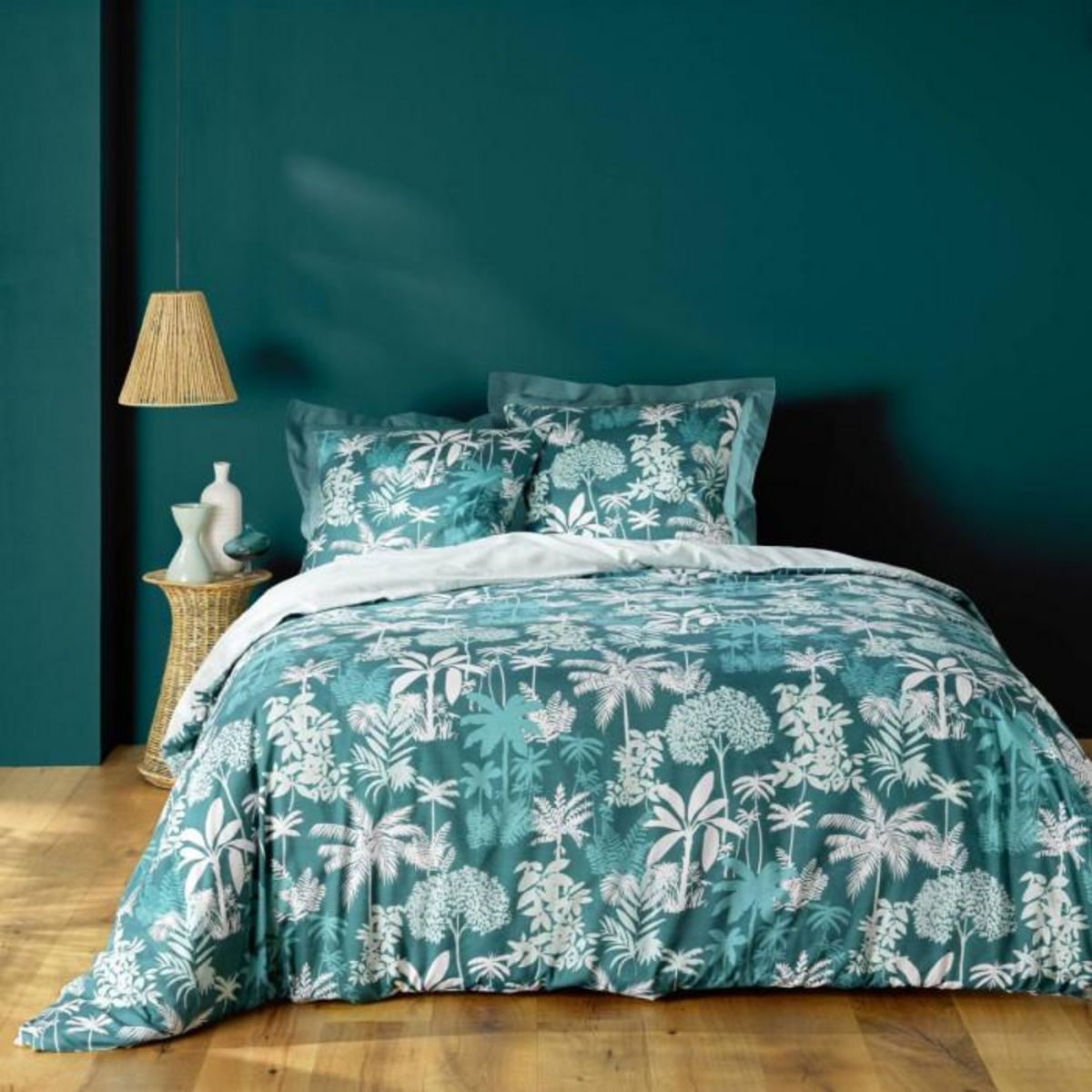 Paris Prix Parure de Lit 3 Pièces  Scarlett  240x220cm Émeraude