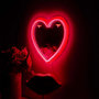 Voir la diapositive 3 : Paris Prix Miroir LED Effet Néon  Cœur  30cm Rouge