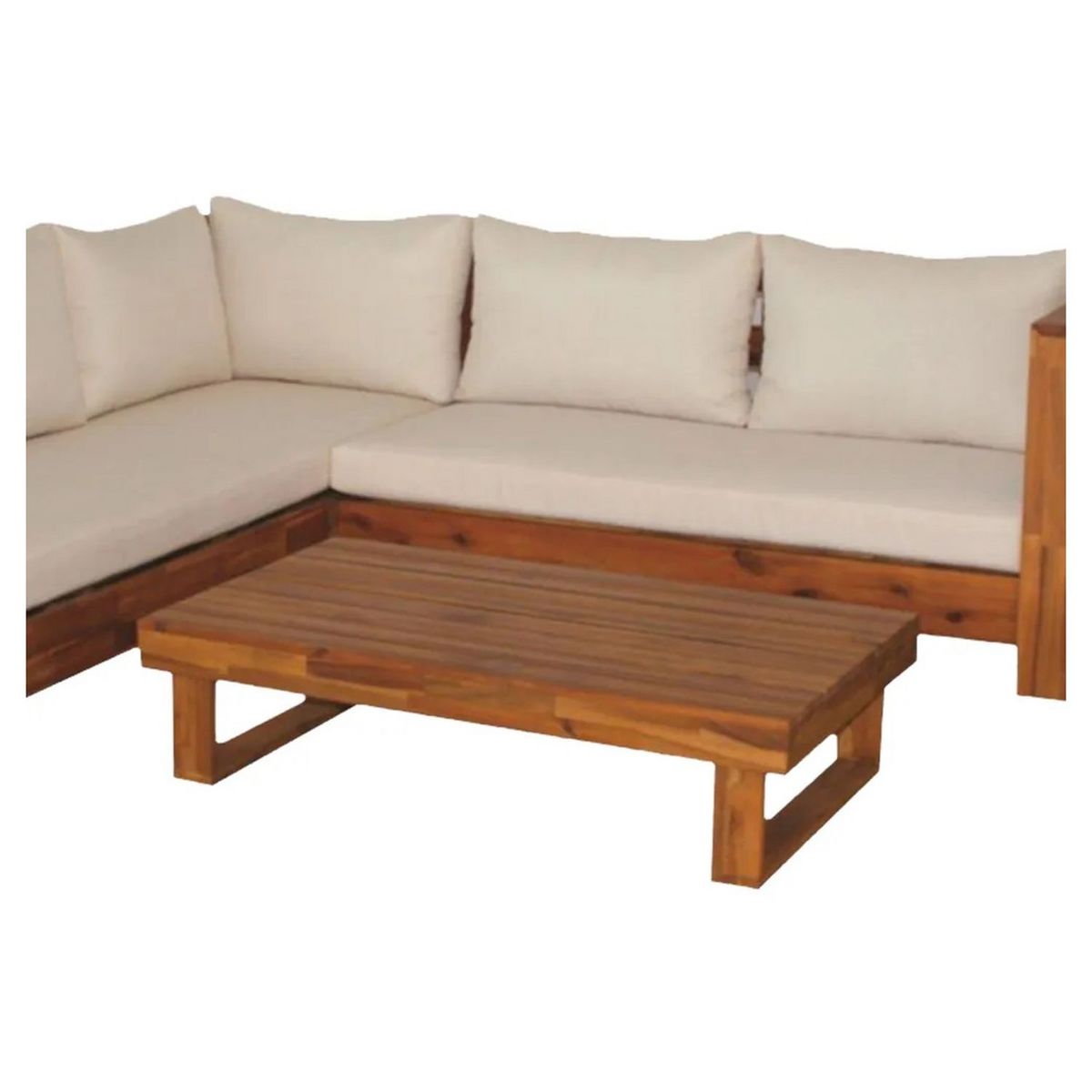 CIDDECO Salon bas de jardin en acacia FIDJI