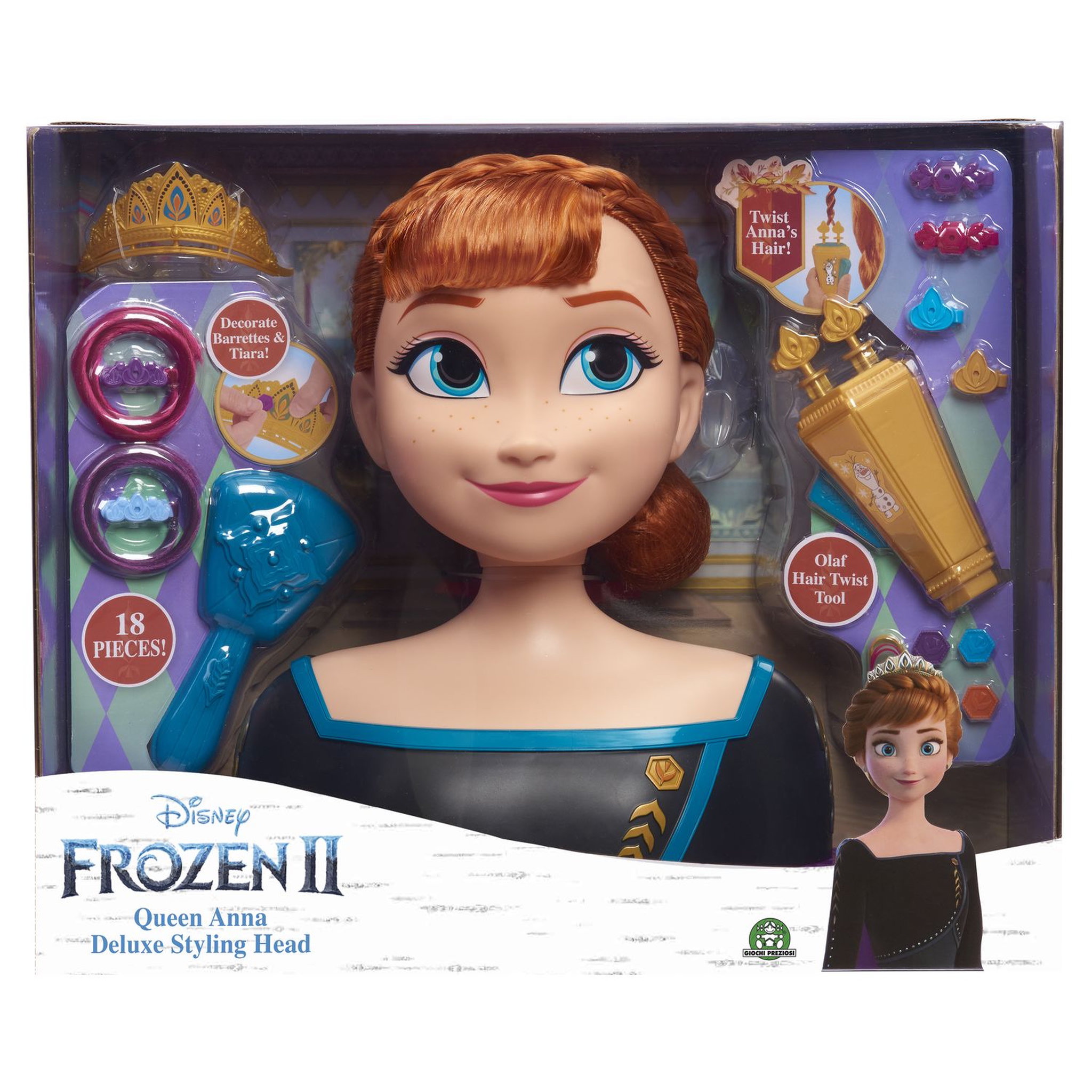 Voir la diapositive 2 : GP TOYS Tête à coiffer deluxe Anna La reine des neiges 2