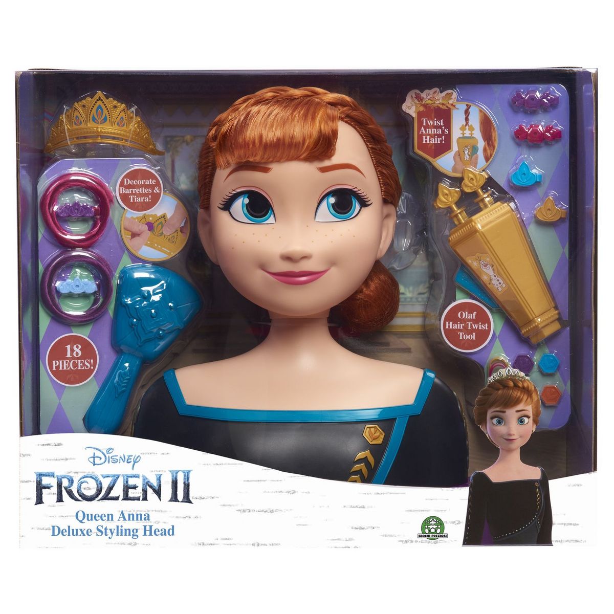 GP TOYS Tête à coiffer deluxe Anna La reine des neiges 2