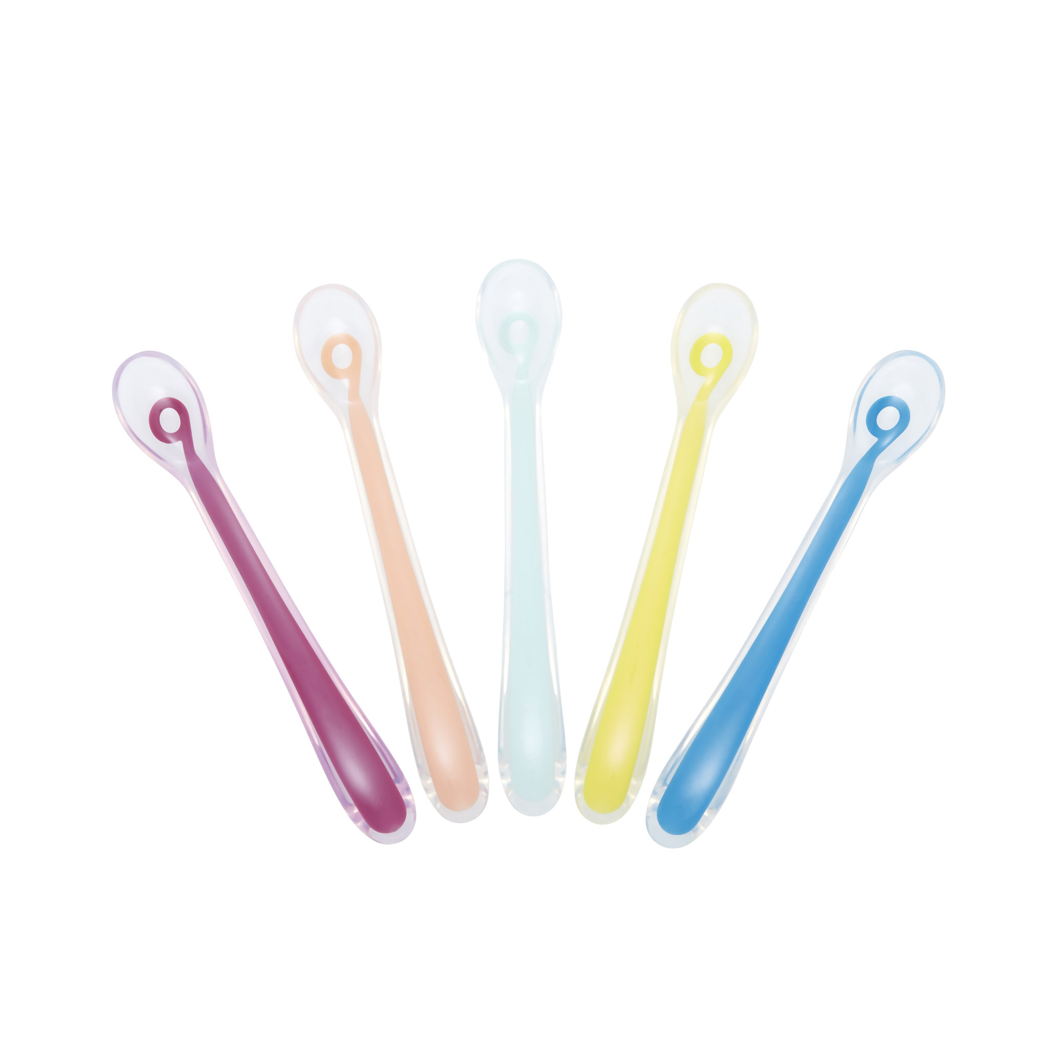 Voir la diapositive 2 : BABYMOOV Set de 5 cuillères silicones 1er âge