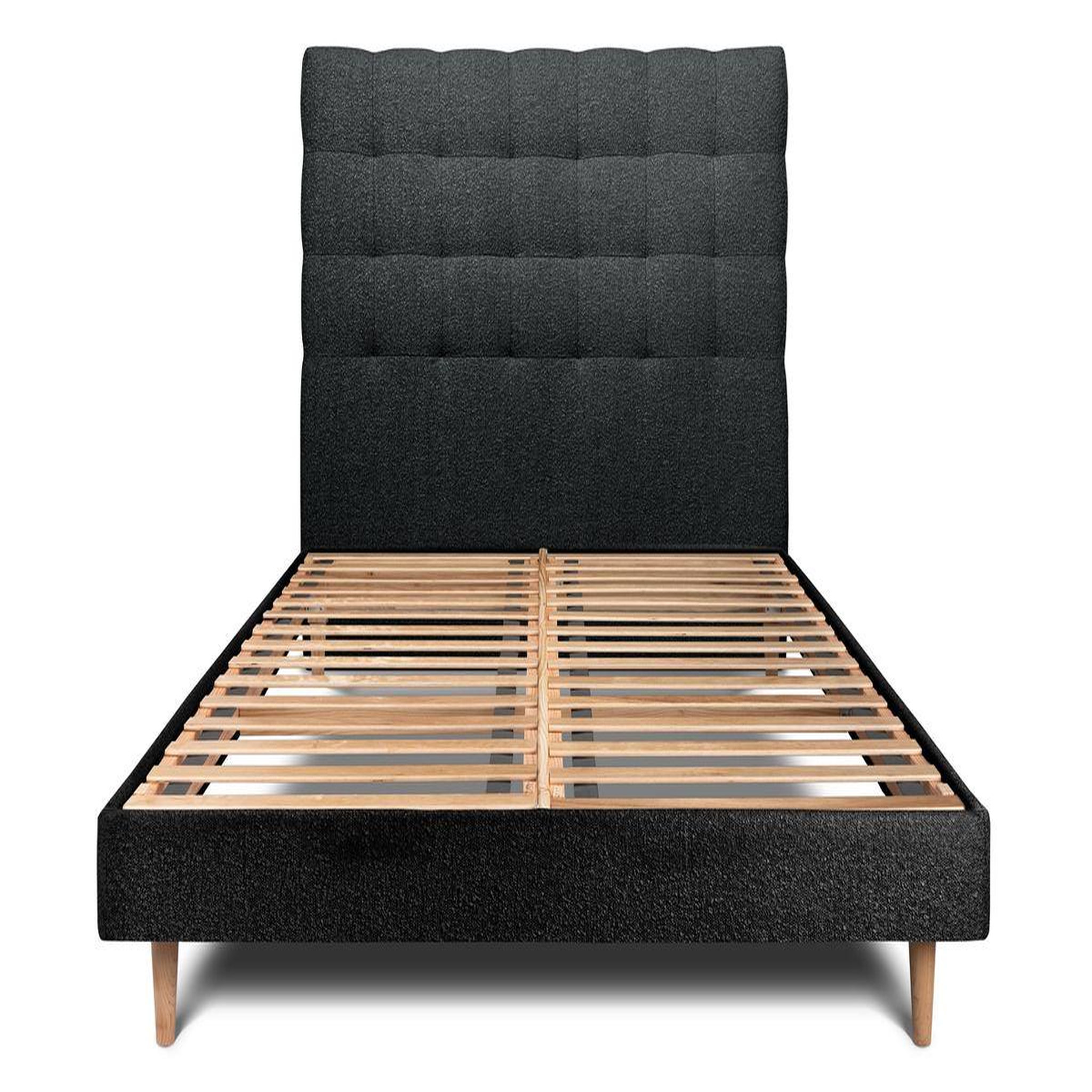 Voir la diapositive 1 : Sommeil de Plomb Lit avec tête de lit capitonnée bouclette et sommier kit - Hauteur totale : 29cm