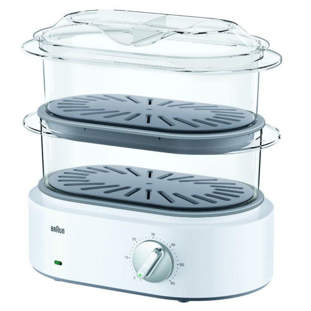 BRAUN Cuiseur vapeur 2 paniers 850w blanc - fs5100wh