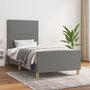 Voir la diapositive 1 : VIDAXL Cadre de lit sans matelas gris fonce 100x200 cm tissu