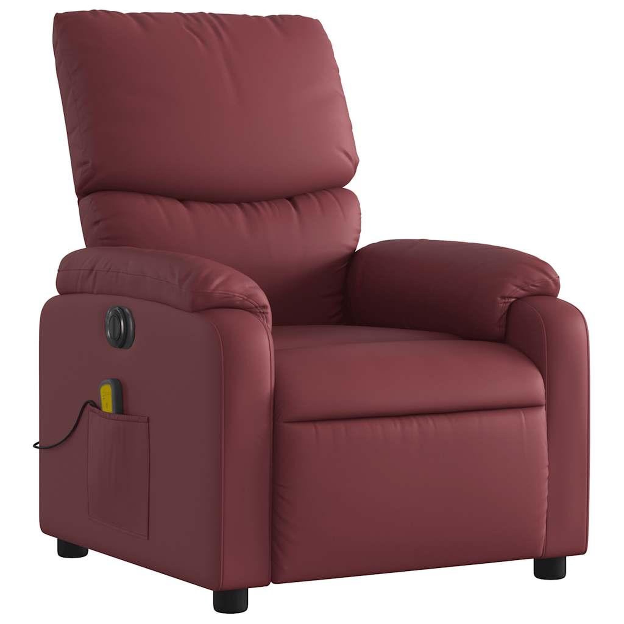 Voir la diapositive 4 : VIDAXL Fauteuil de massage inclinable electrique rouge bordeaux