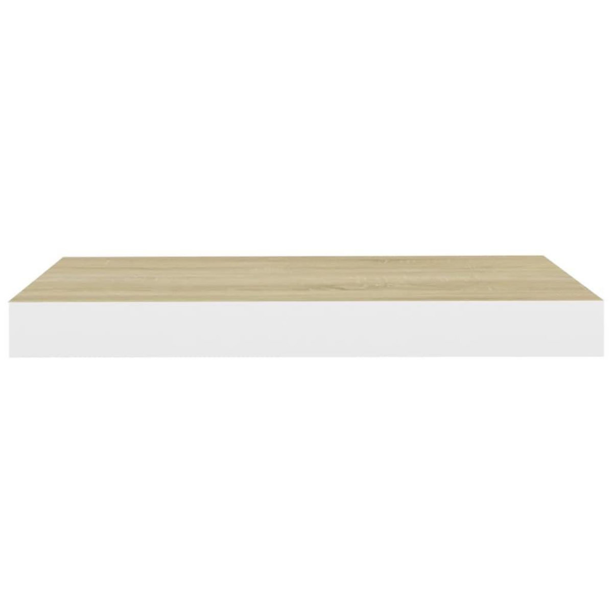 VIDAXL Etagere murale flottante chene et blanc 50x23x3,8 cm MDF