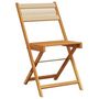 Voir la diapositive 3 : VIDAXL Chaises de jardin pliantes lot de 4 beige bois d'acacia massif