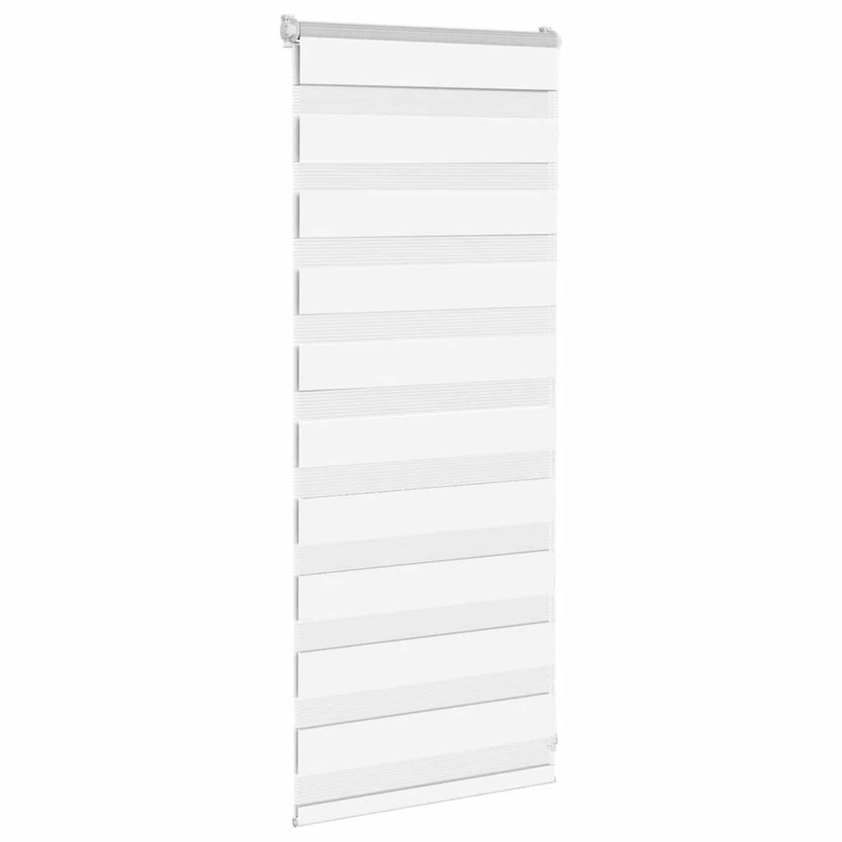 VIDAXL Store zebre blanc 55x100 cm largeur du tissu 50,9 cm polyester