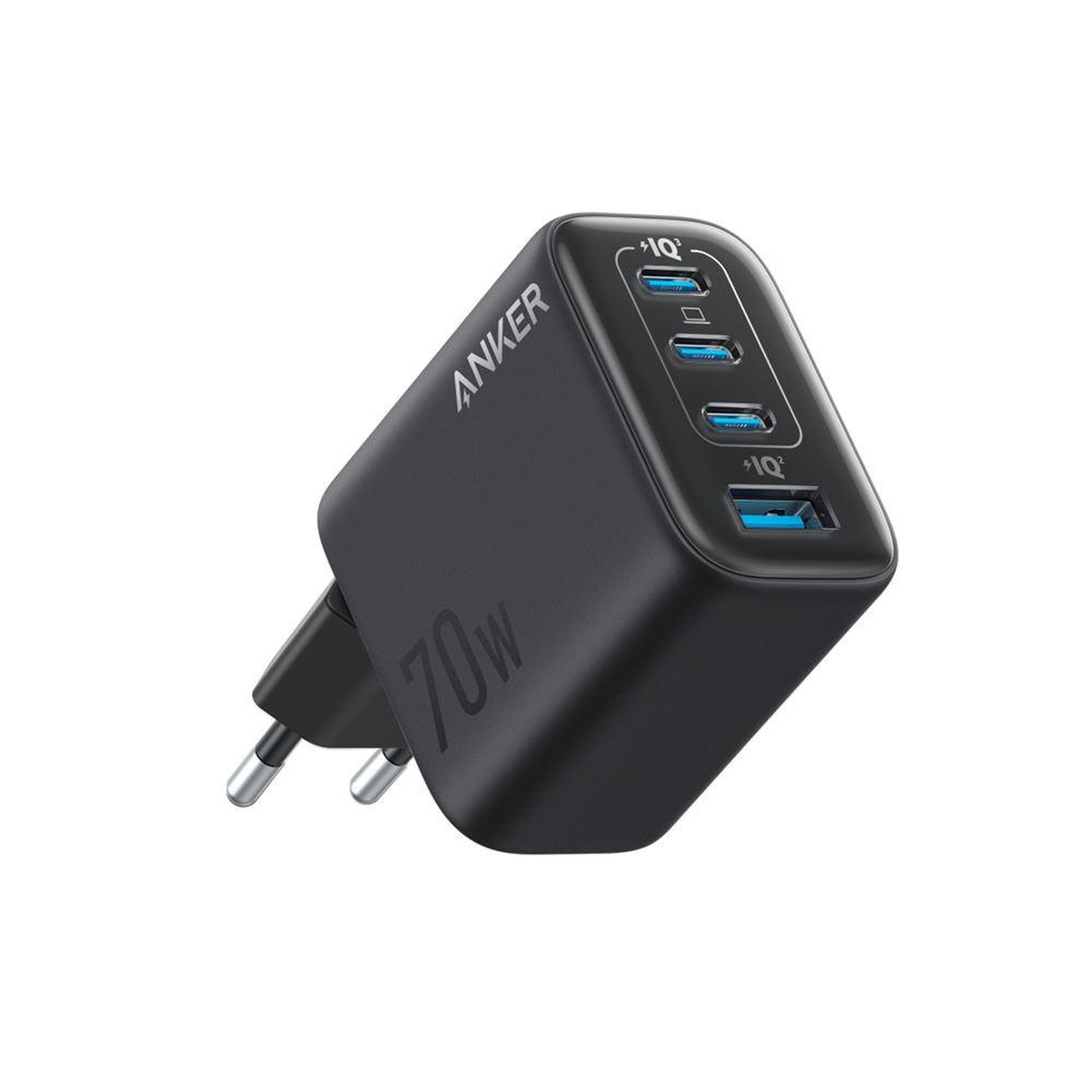 Anker Chargeur mural anker zolo 70w gan noir 4 ports pd 3.0 avec 3 usb-c