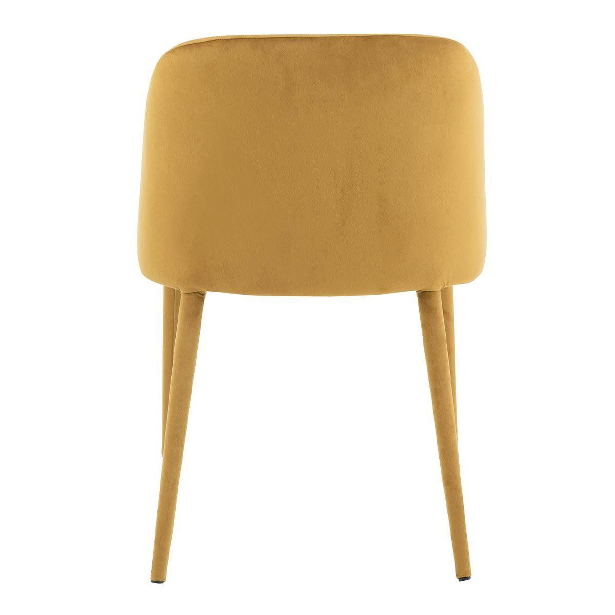 Voir la diapositive 4 : J-LINE Chaise design  charlotte  81cm jaune ocre