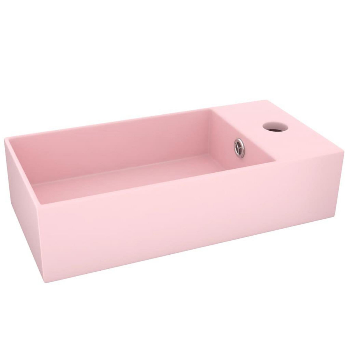 VIDAXL Lavabo de salle de bain avec trop-plein Ceramique Rose