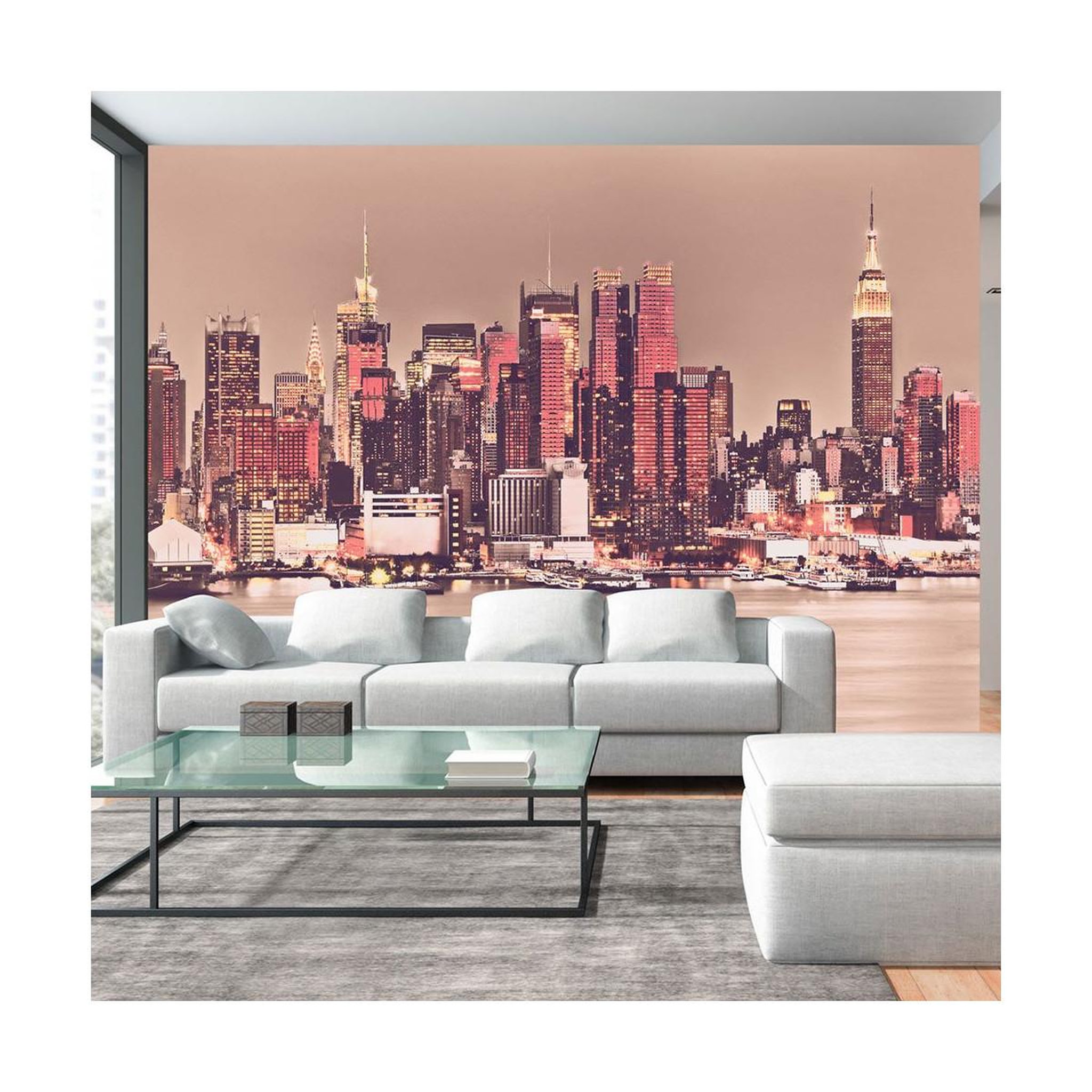Paris Prix Papier peint  ny midtown manhattan skyline. Coloris disponibles : Multicolore