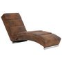 Voir la diapositive 2 : VIDAXL Chaise longue de massage Marron Similicuir daim