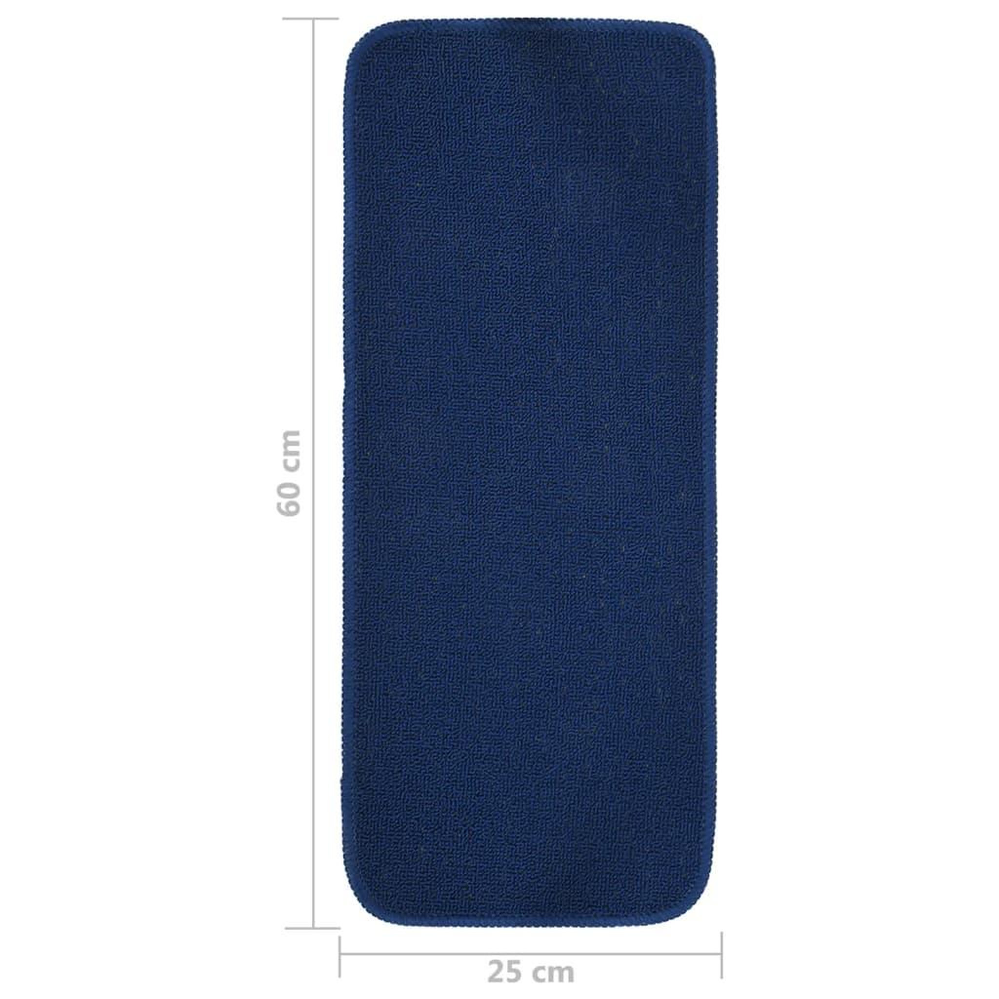 Voir la diapositive 6 : VIDAXL Tapis d'escalier 15 pcs 60x25 cm Bleu marine Rectangulaire