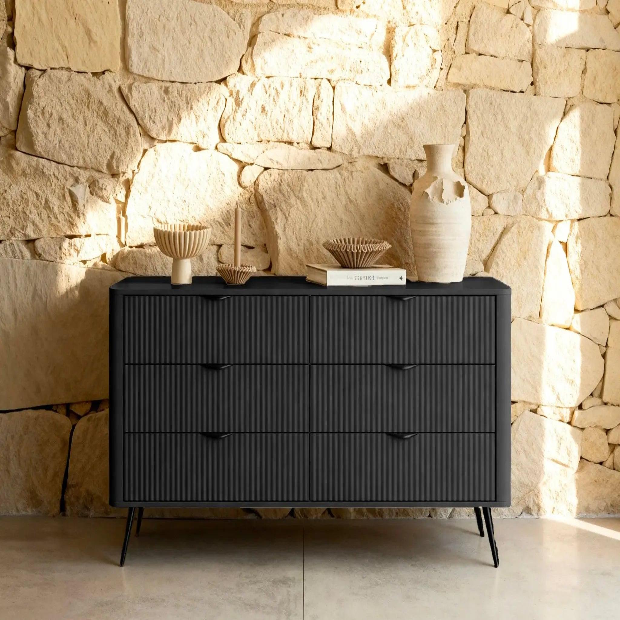 Voir la diapositive 2 : CASANOVA PARIS Joudy - buffet 163cmeffet rainuré