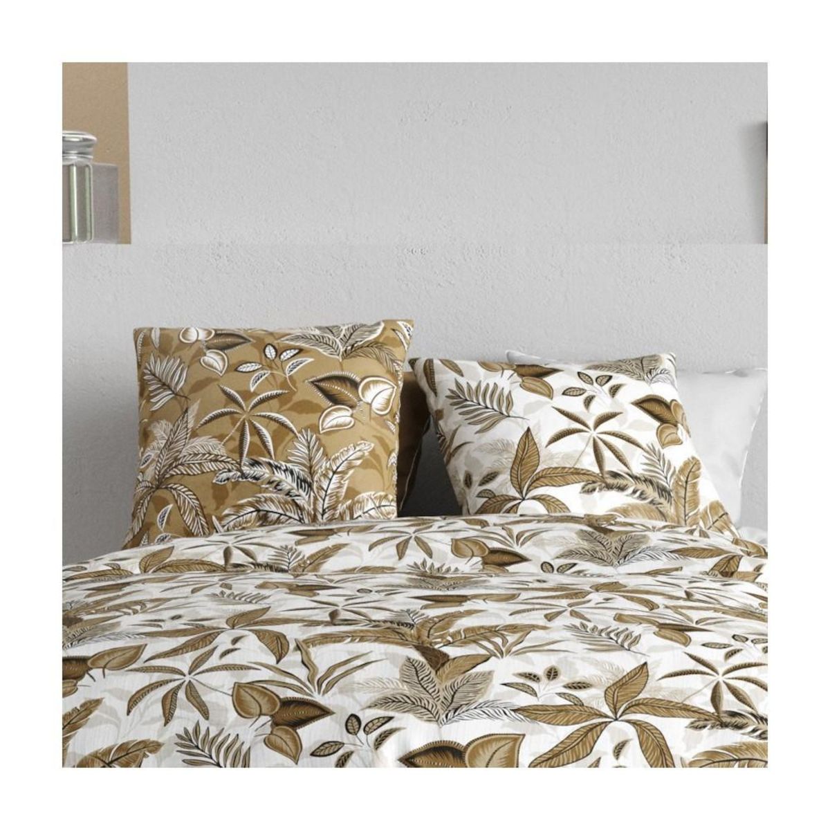 ATELIER DU COTON Housse de couette 240x220 KAHONI + 2 taies coton 57 fils