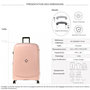 Voir la diapositive 2 : Delsey Grande valise rigide Beaumont TSA Polypropylène 76cm