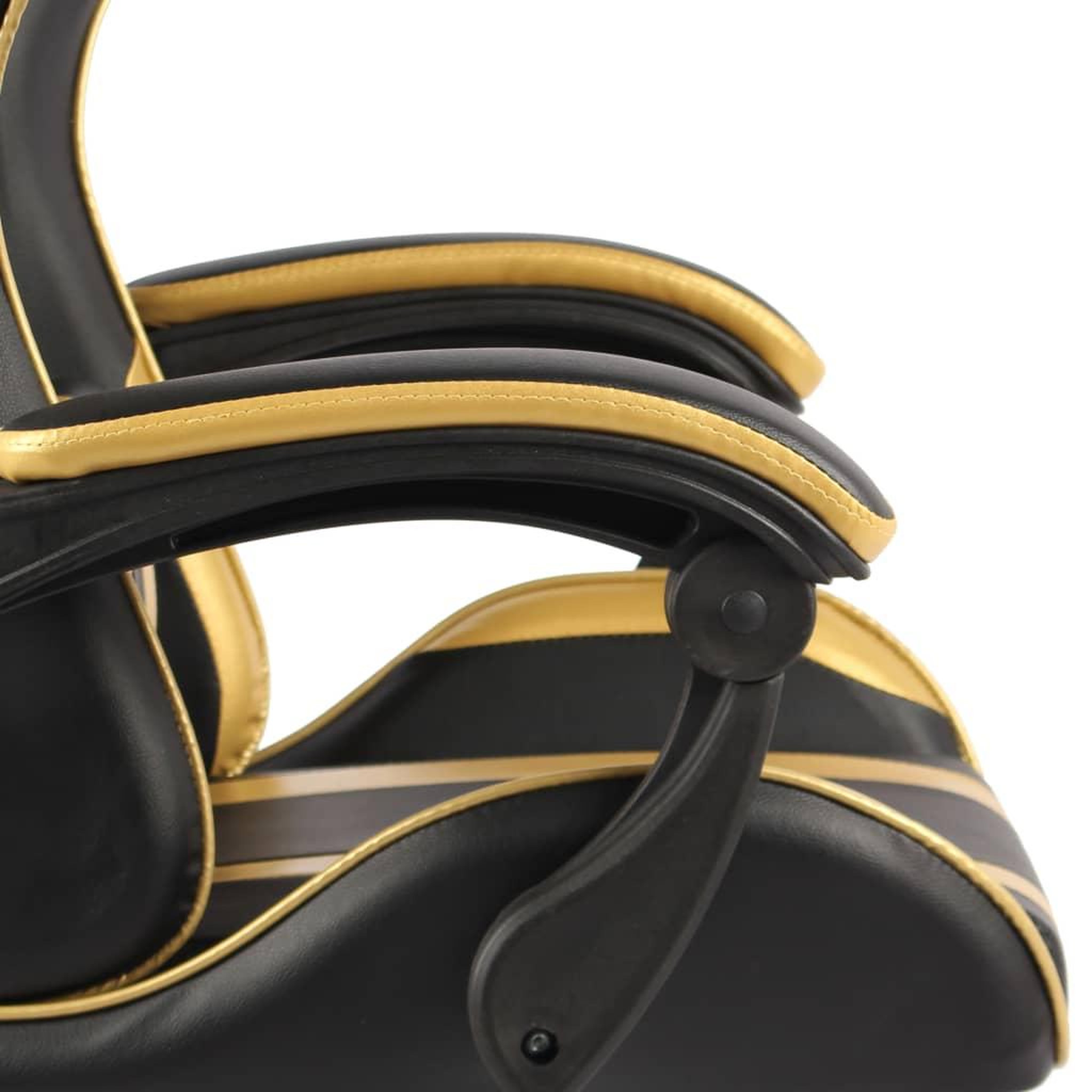 Voir la diapositive 5 : VIDAXL Fauteuil de jeux video Noir et dore Similicuir
