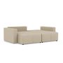 Voir la diapositive 6 : BEST MOBILIER Daryl - canapé d'angle réversible 4 places convertible avec coffre en tissu texturé