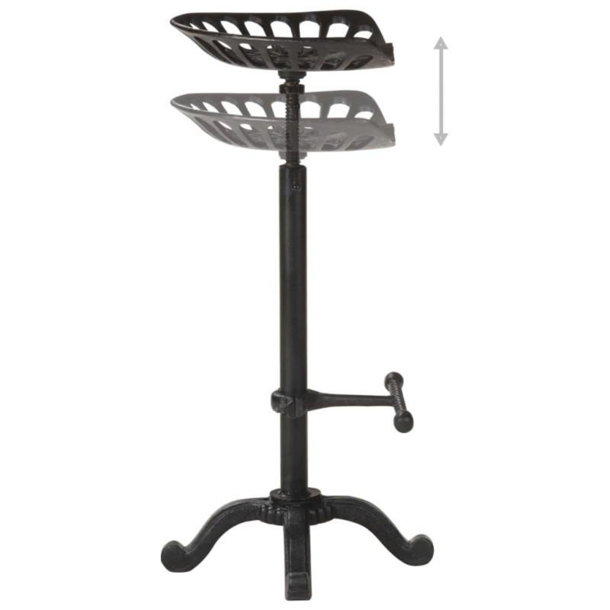 VIDAXL Tabouret de bar Noir Fonte