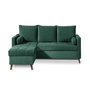 Voir la diapositive 1 : BEST MOBILIER Polar - canapé d'angle réversible convertible - en velours au design scandinave - 4 places