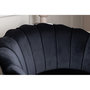 Voir la diapositive 6 : Paris Prix Fauteuil Coquillage en Velours  Calais  83cm Noir