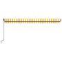 Voir la diapositive 4 : VIDAXL Auvent manuel retractable avec LED 500x300 cm Jaune et blanc