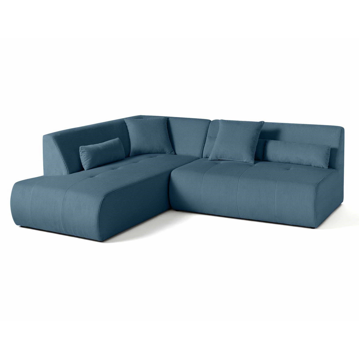 LISA DESIGN Onyx - canapé modulable d'angle gauche - 5 places - en velours côtelé