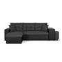 Voir la diapositive 6 : BEST MOBILIER California - canapé d'angle réversible - convertible avec coffre et étagère de rangement - en simili et tissu