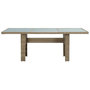 Voir la diapositive 2 : VIDAXL Table a manger Marron 200x100x74 cm Verre et resine tressee
