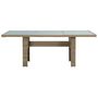 Voir la diapositive 2 : VIDAXL Table a manger Marron 200x100x74 cm Verre et resine tressee